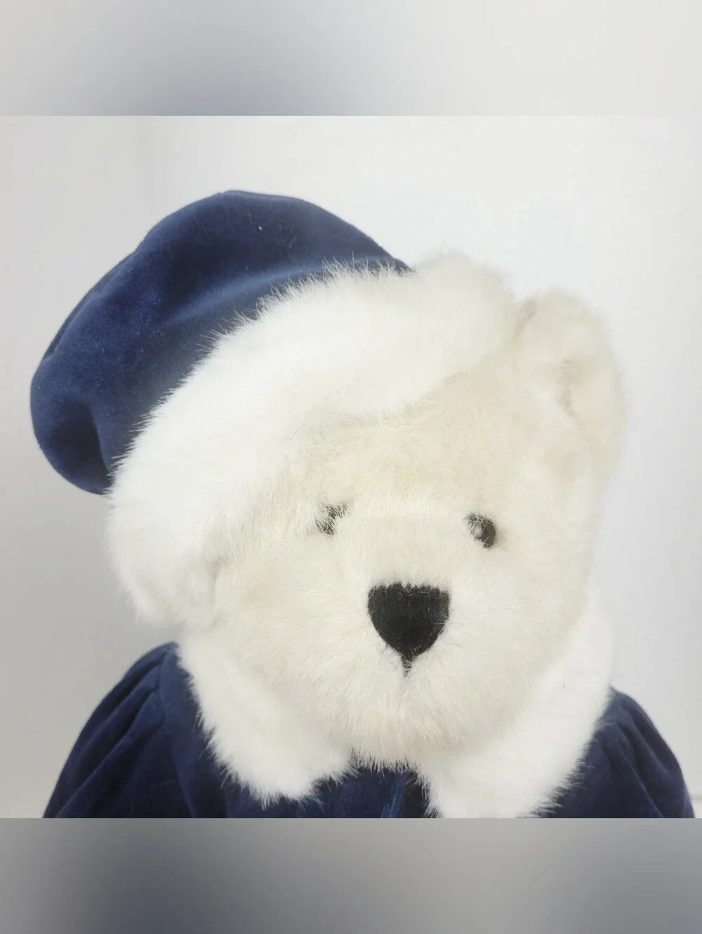Vtg 1998~Boyds Bears Alexis Bearriman Plush~Bearwear Blue Velvet Dress~17